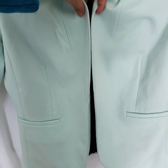 Worthington Woman Mint 3/4 Sleeve Shoulder Pads Formal Suit Blazer Size M - Picture 8 of 16